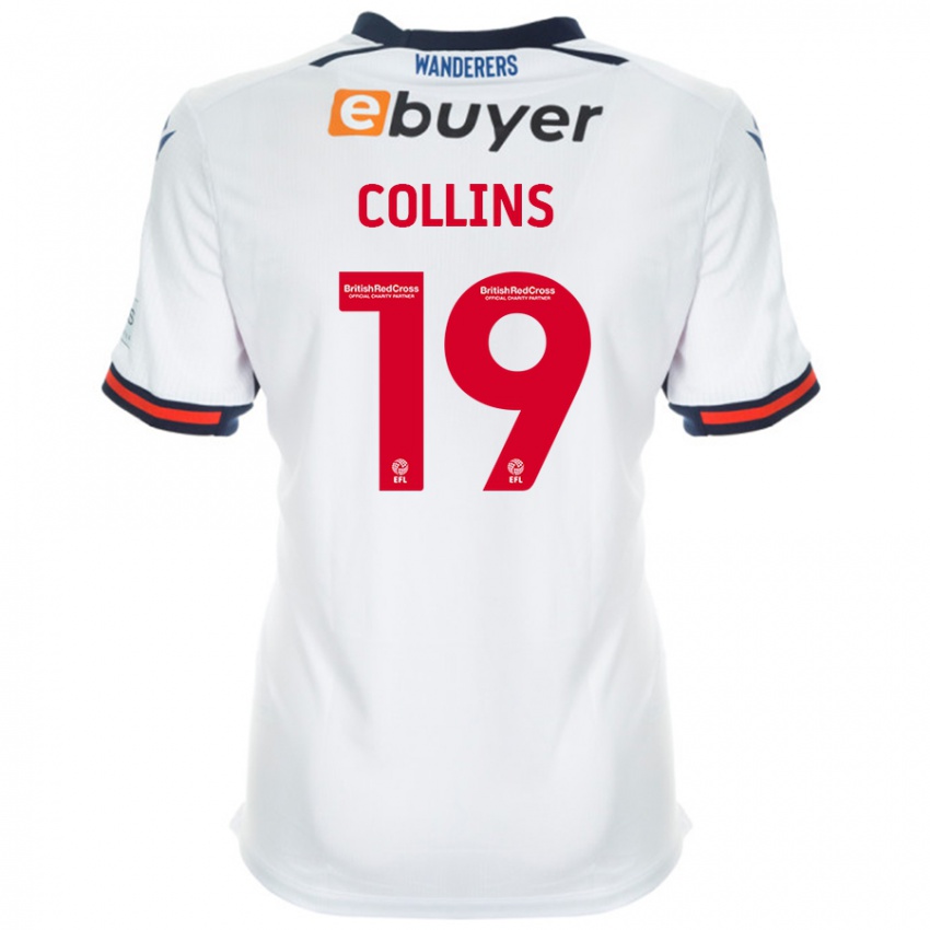 Bambino Maglia Aaron Collins #19 Bianco Kit Gara Home 2024/25 Maglietta