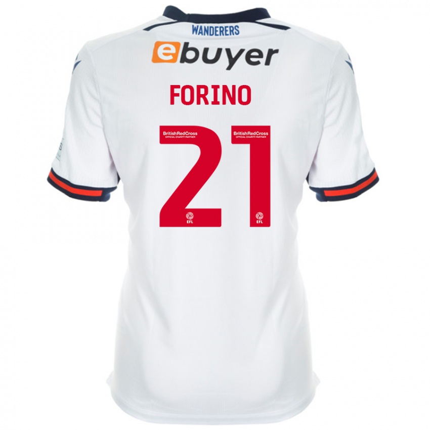 Bambino Maglia Chris Forino #21 Bianco Kit Gara Home 2024/25 Maglietta