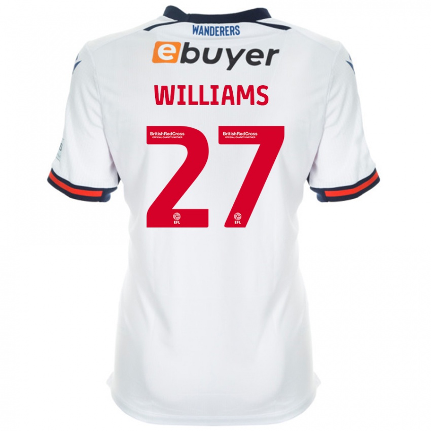 Bambino Maglia Randell Williams #27 Bianco Kit Gara Home 2024/25 Maglietta