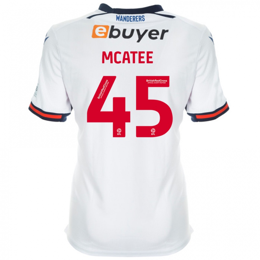 Bambino Maglia John Mcatee #45 Bianco Kit Gara Home 2024/25 Maglietta