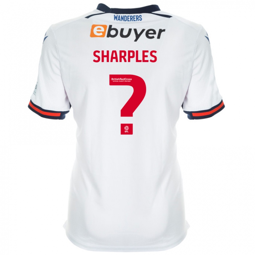 Bambino Maglia Sonny Sharples #0 Bianco Kit Gara Home 2024/25 Maglietta