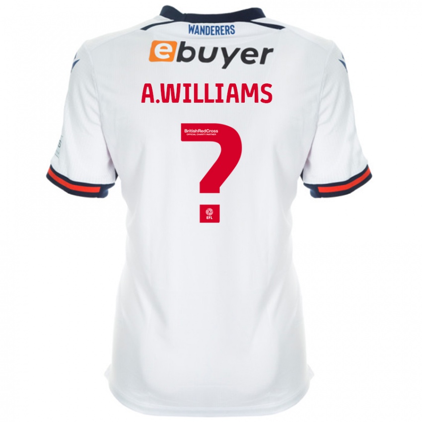 Bambino Maglia Alexsis Williams #0 Bianco Kit Gara Home 2024/25 Maglietta