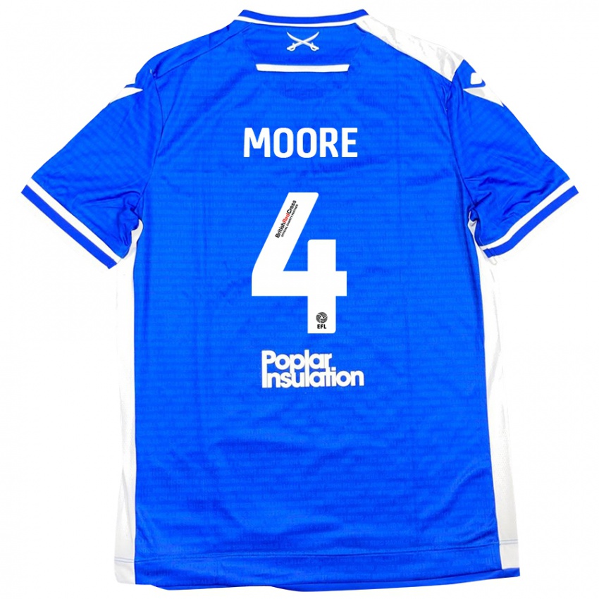 Bambino Maglia Taylor Moore #4 Blu Bianco Kit Gara Home 2024/25 Maglietta