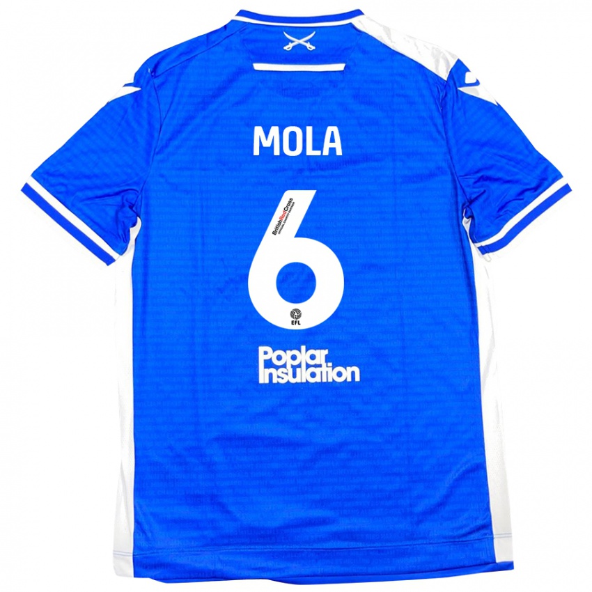 Bambino Maglia Clinton Mola #6 Blu Bianco Kit Gara Home 2024/25 Maglietta