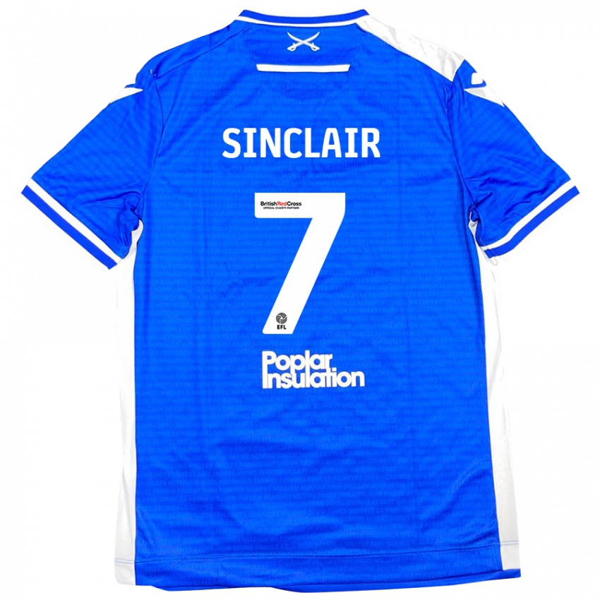 Bambino Maglia Scott Sinclair #7 Blu Bianco Kit Gara Home 2024/25 Maglietta