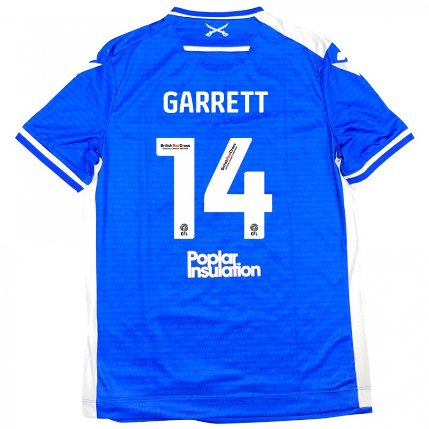 Bambino Maglia Jake Garrett #14 Blu Bianco Kit Gara Home 2024/25 Maglietta