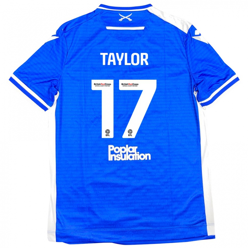 Bambino Maglia Connor Taylor #17 Blu Bianco Kit Gara Home 2024/25 Maglietta