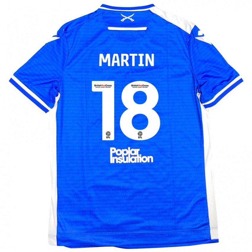 Bambino Maglia Chris Martin #18 Blu Bianco Kit Gara Home 2024/25 Maglietta