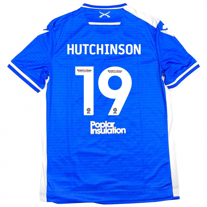 Bambino Maglia Isaac Hutchinson #19 Blu Bianco Kit Gara Home 2024/25 Maglietta