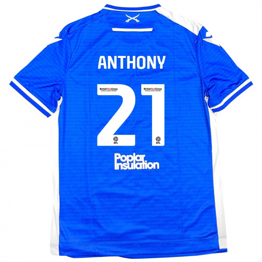 Bambino Maglia Micah Anthony #21 Blu Bianco Kit Gara Home 2024/25 Maglietta