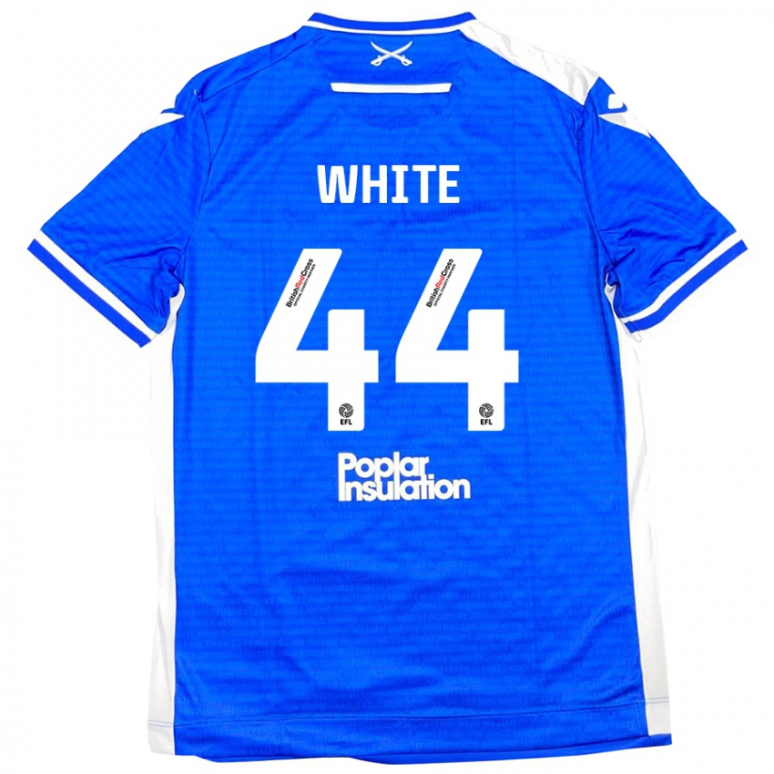 Bambino Maglia Charlie White #44 Blu Bianco Kit Gara Home 2024/25 Maglietta