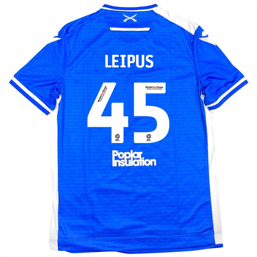 Bambino Maglia Brooklyn Leipus #45 Blu Bianco Kit Gara Home 2024/25 Maglietta