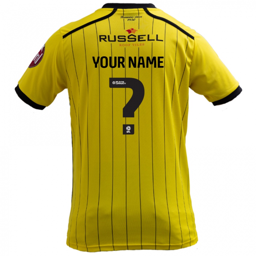 Bambino Maglia Il Tuo Nome #0 Giallo Kit Gara Home 2024/25 Maglietta