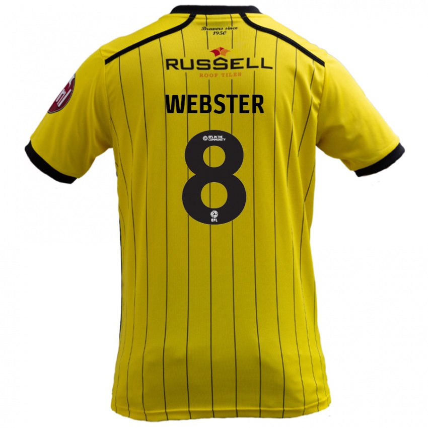 Bambino Maglia Charlie Webster #8 Giallo Kit Gara Home 2024/25 Maglietta