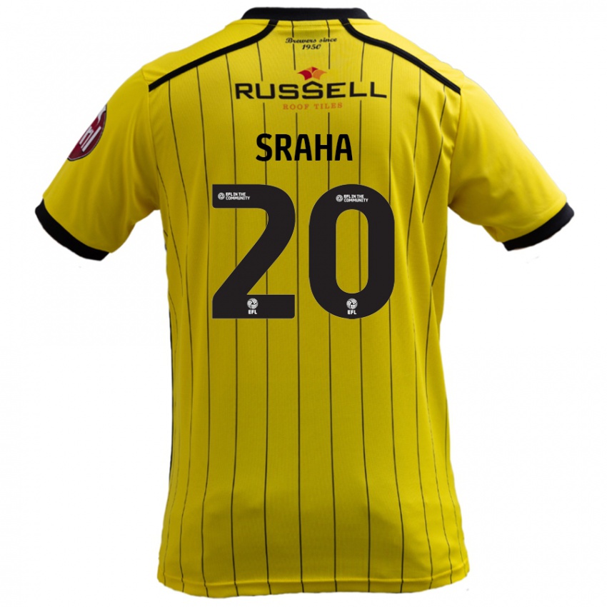 Bambino Maglia Jason Sraha #20 Giallo Kit Gara Home 2024/25 Maglietta