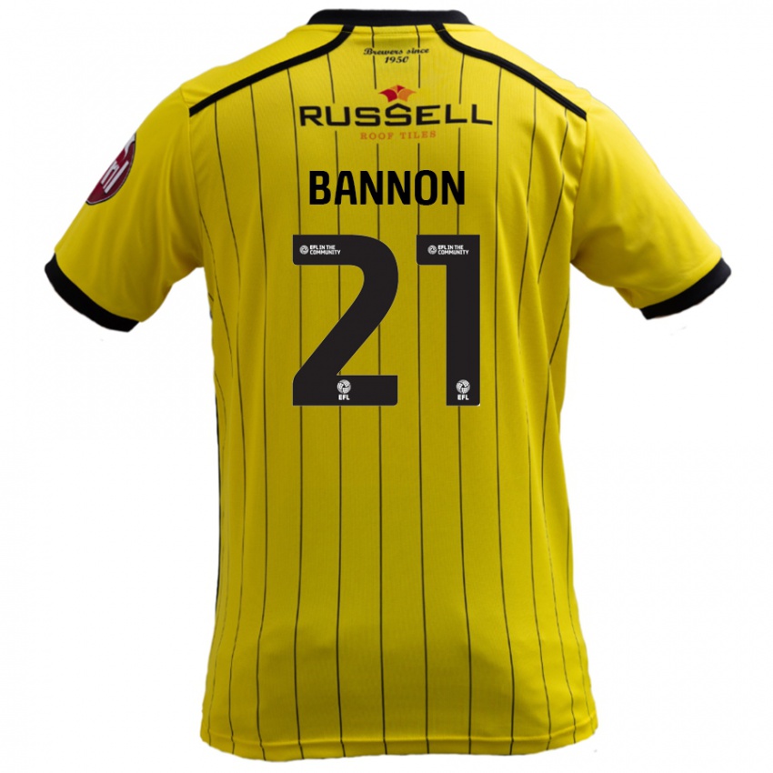 Bambino Maglia Alex Bannon #21 Giallo Kit Gara Home 2024/25 Maglietta