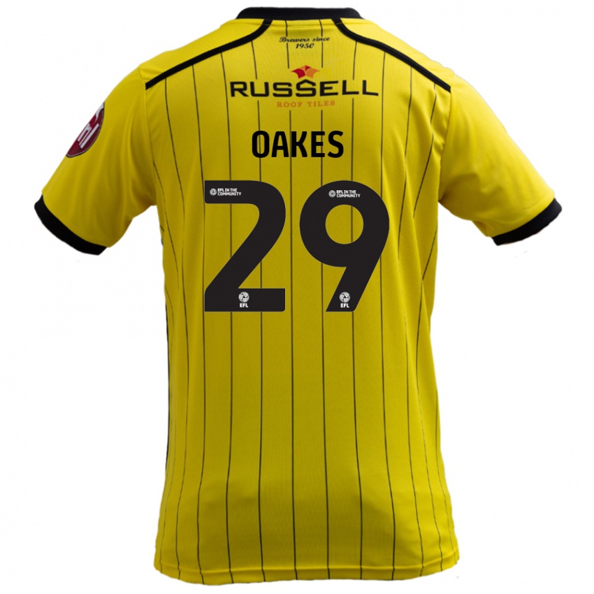 Bambino Maglia Toby Oakes #29 Giallo Kit Gara Home 2024/25 Maglietta