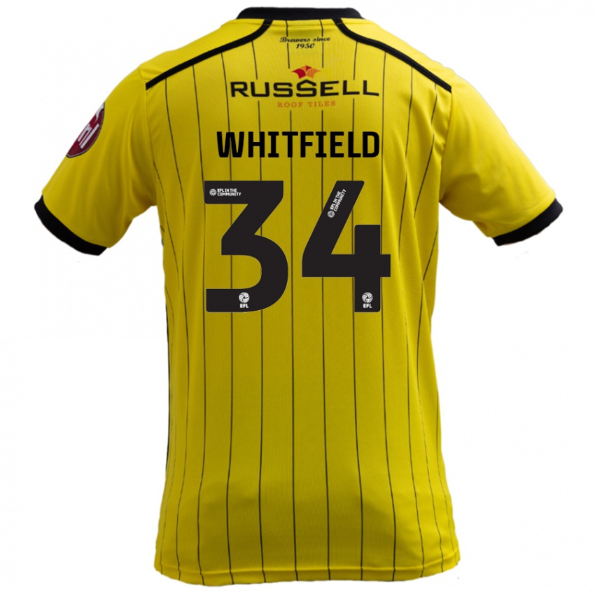 Bambino Maglia Ben Whitfield #34 Giallo Kit Gara Home 2024/25 Maglietta