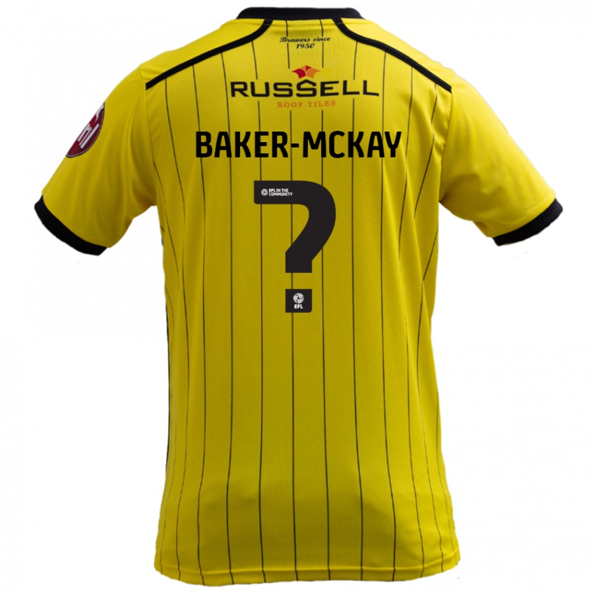 Bambino Maglia Kiyan Baker-Mckay #0 Giallo Kit Gara Home 2024/25 Maglietta