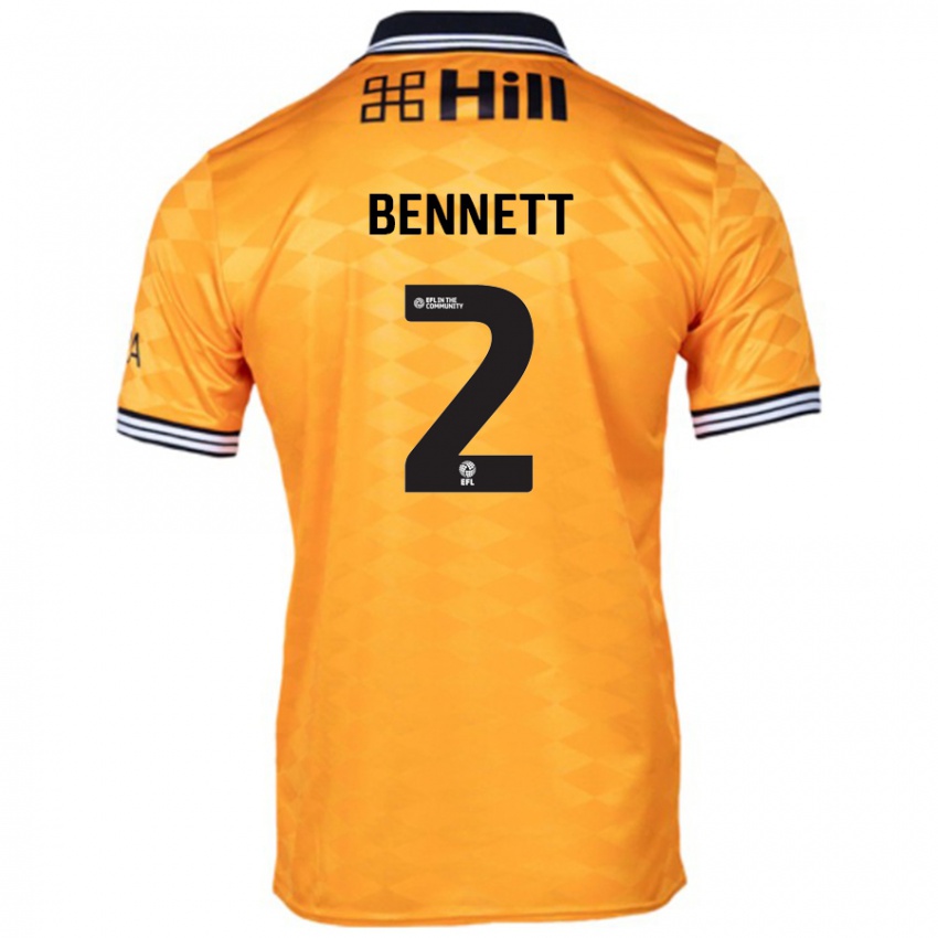 Bambino Maglia Liam Bennett #2 Arancione Kit Gara Home 2024/25 Maglietta