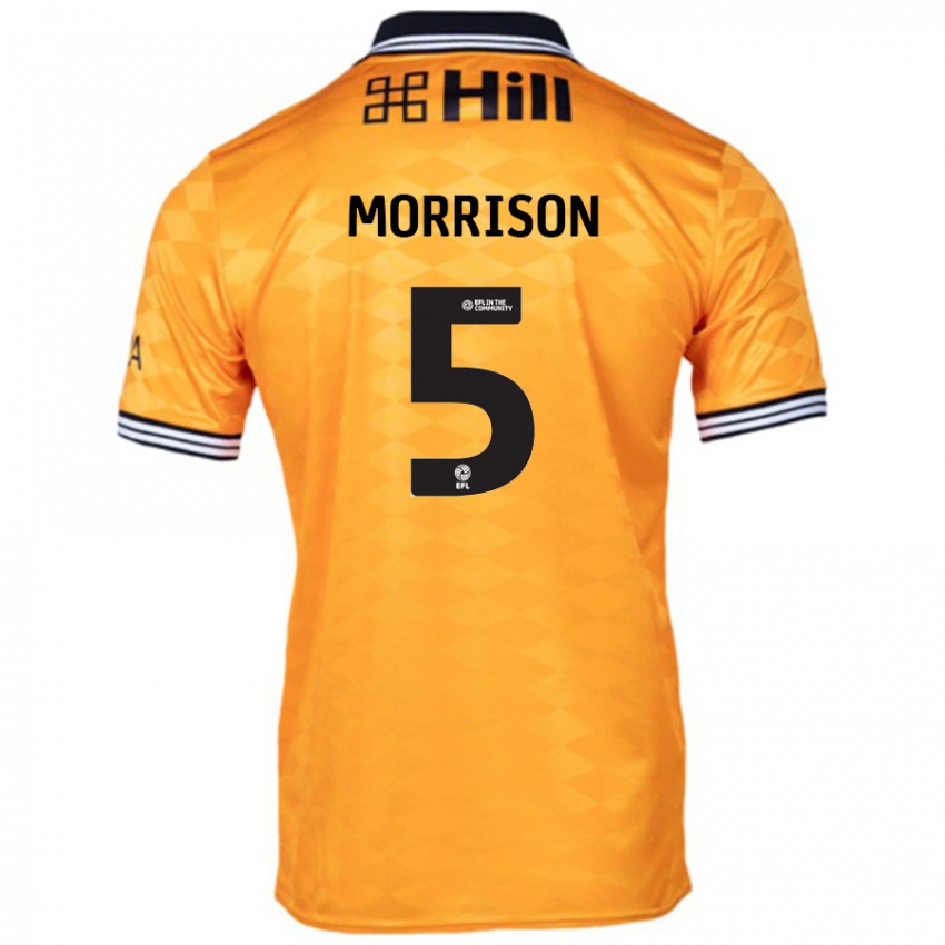 Bambino Maglia Michael Morrison #5 Arancione Kit Gara Home 2024/25 Maglietta