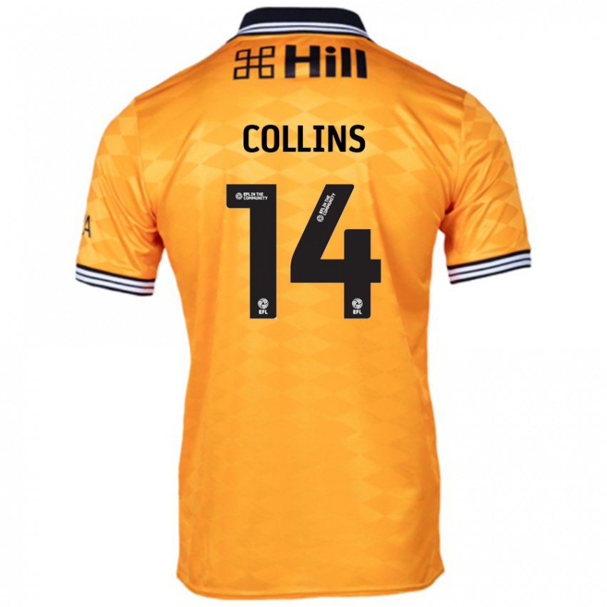 Bambino Maglia Natasha Collins #14 Arancione Kit Gara Home 2024/25 Maglietta