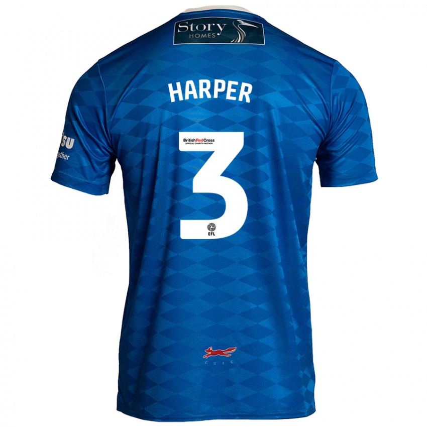 Bambino Maglia Cameron Harper #3 Blu Kit Gara Home 2024/25 Maglietta