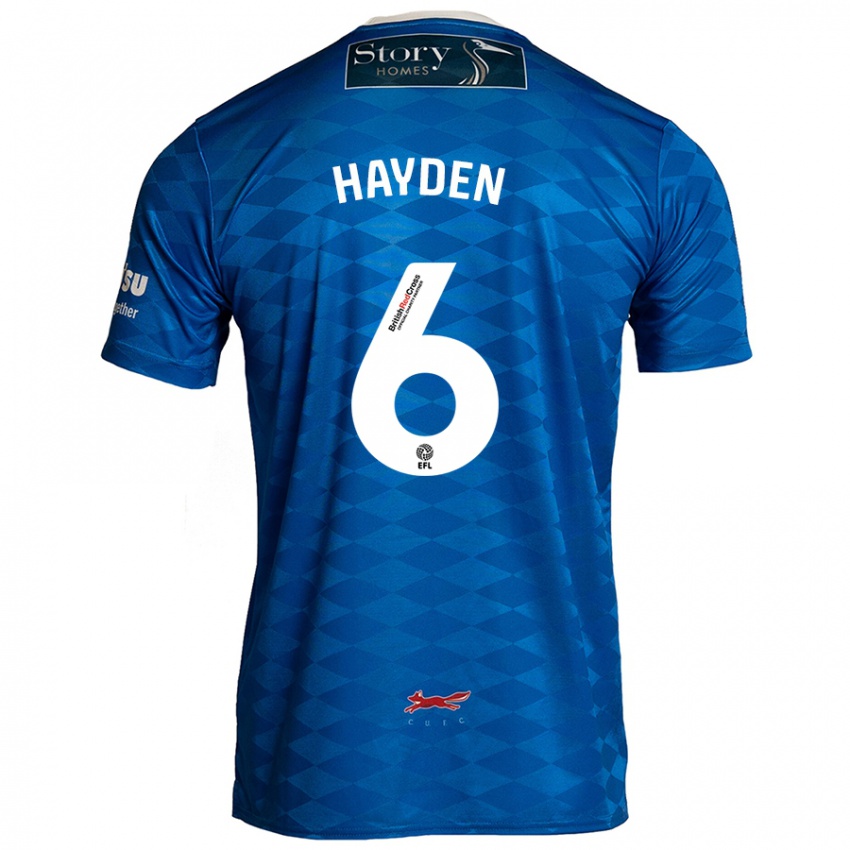 Bambino Maglia Aaron Hayden #6 Blu Kit Gara Home 2024/25 Maglietta