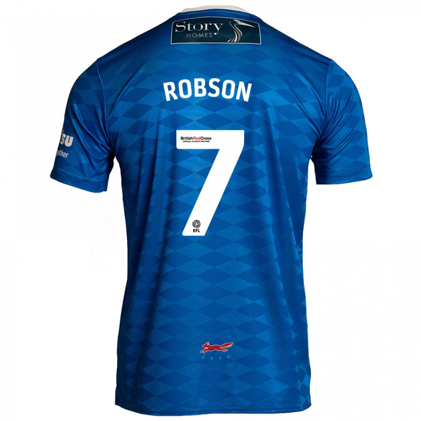 Bambino Maglia Ethan Robson #7 Blu Kit Gara Home 2024/25 Maglietta