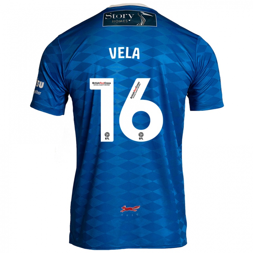 Bambino Maglia Josh Vela #16 Blu Kit Gara Home 2024/25 Maglietta