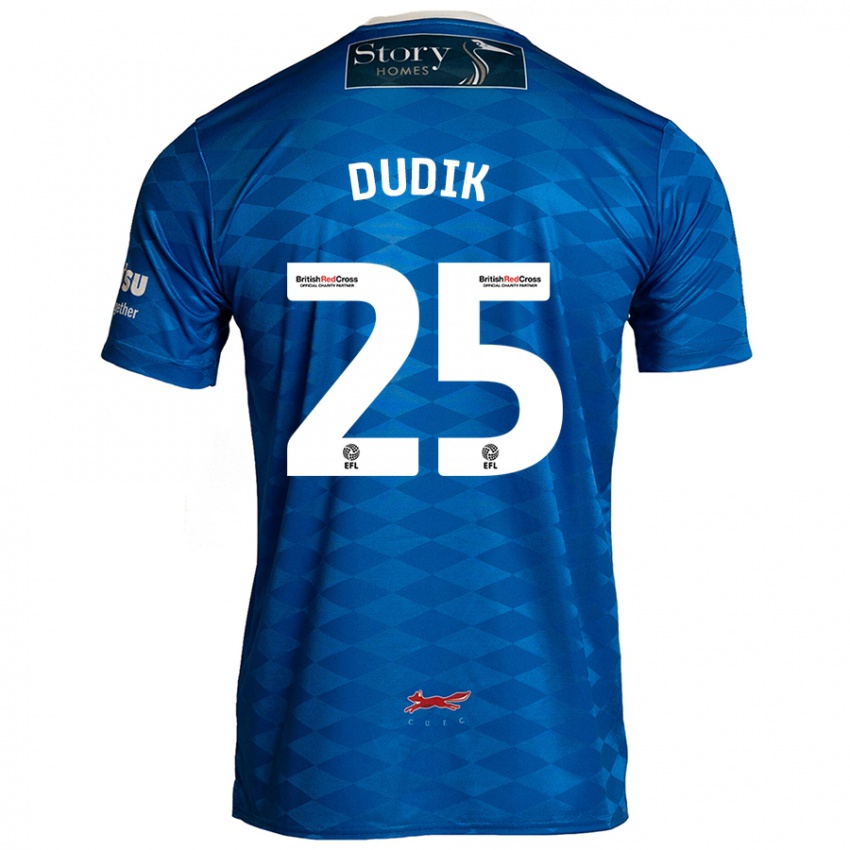 Bambino Maglia Anton Dudik #25 Blu Kit Gara Home 2024/25 Maglietta