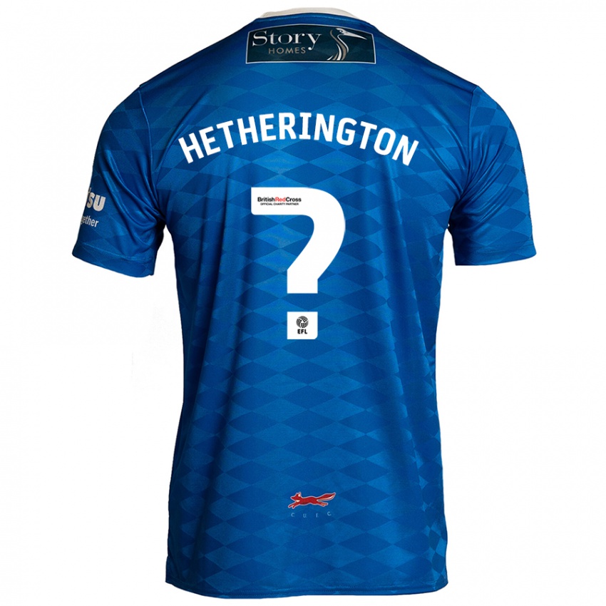 Bambino Maglia Sam Hetherington #0 Blu Kit Gara Home 2024/25 Maglietta