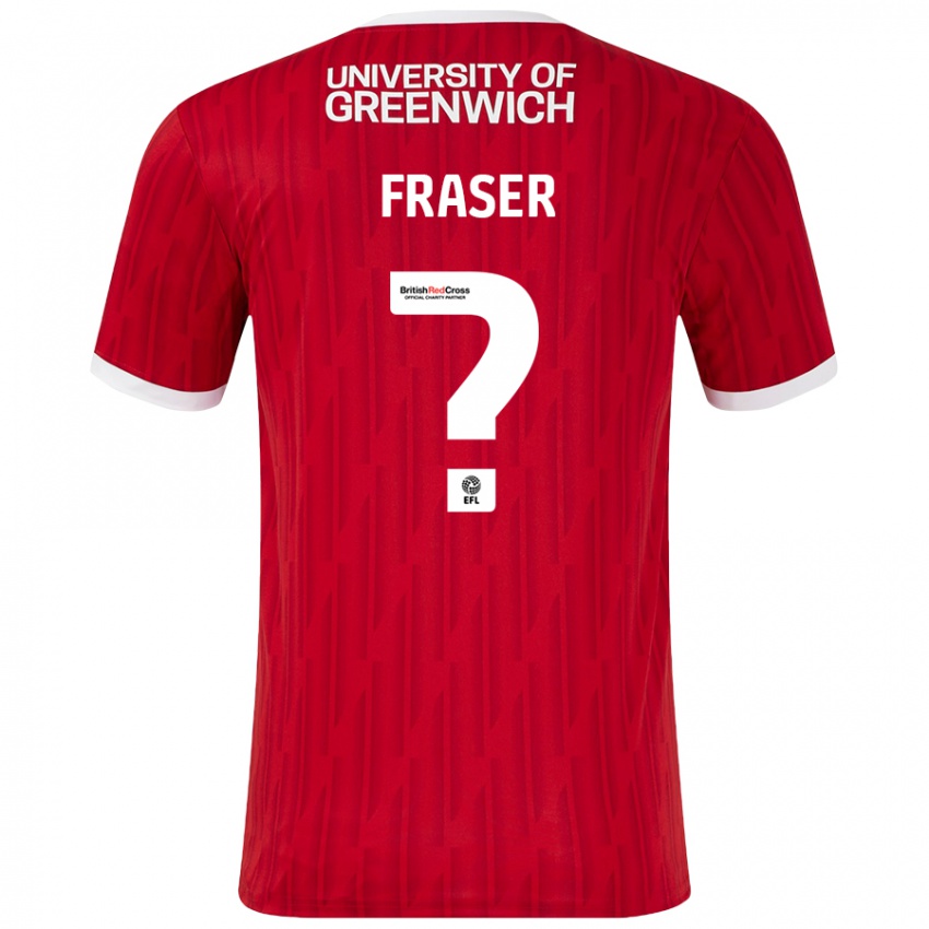 Bambino Maglia Scott Fraser #0 Rosso Bianco Kit Gara Home 2024/25 Maglietta