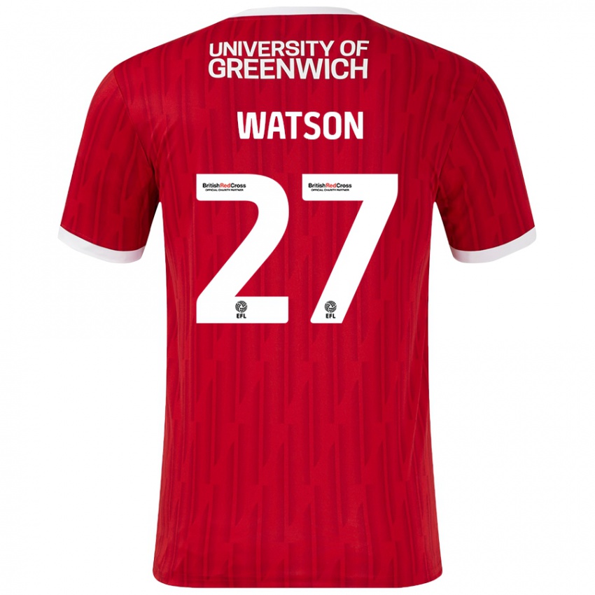 Bambino Maglia Tennai Watson #27 Rosso Bianco Kit Gara Home 2024/25 Maglietta