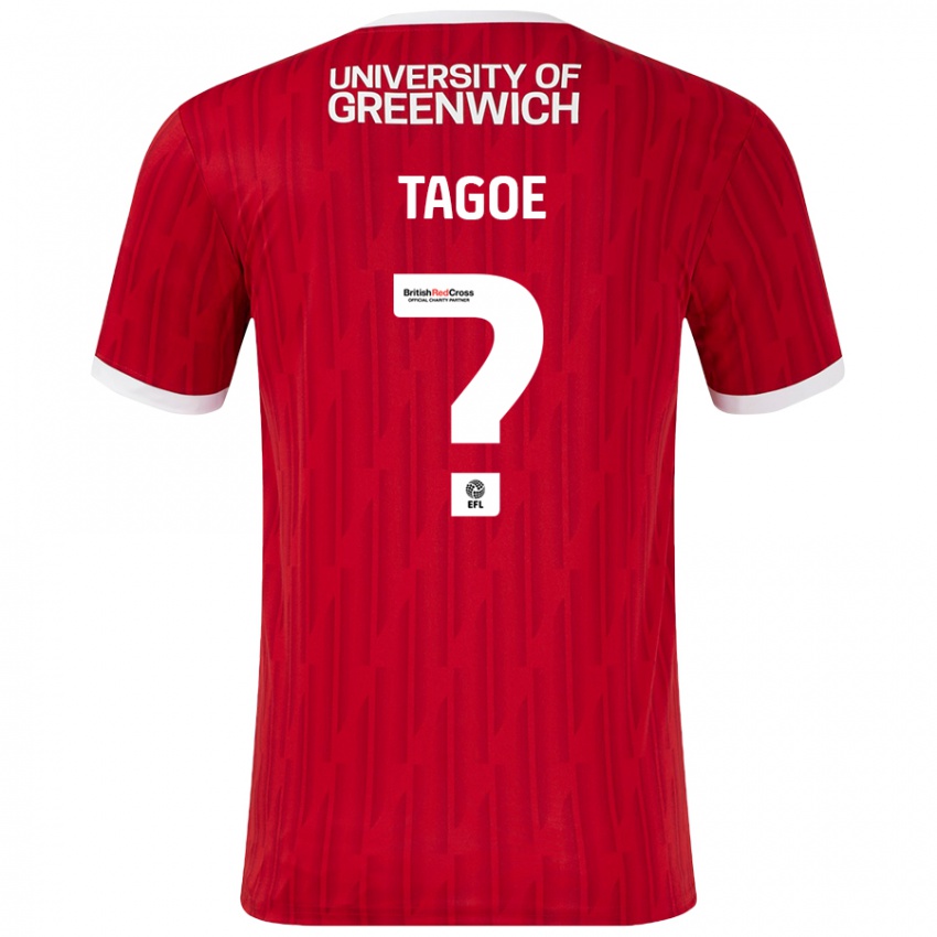 Bambino Maglia Bradley Tagoe #0 Rosso Bianco Kit Gara Home 2024/25 Maglietta