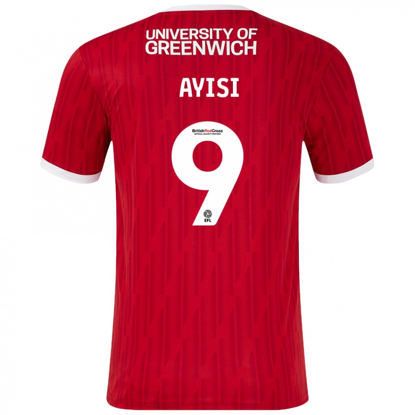 Bambino Maglia Freda Ayisi #9 Rosso Bianco Kit Gara Home 2024/25 Maglietta