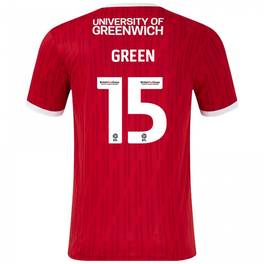 Bambino Maglia Kayleigh Green #15 Rosso Bianco Kit Gara Home 2024/25 Maglietta