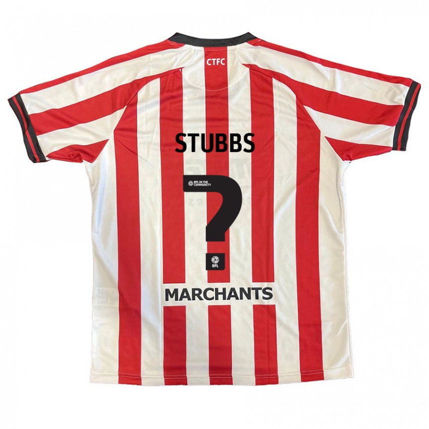 Bambino Maglia Sam Stubbs #0 Rosso Bianco Kit Gara Home 2024/25 Maglietta