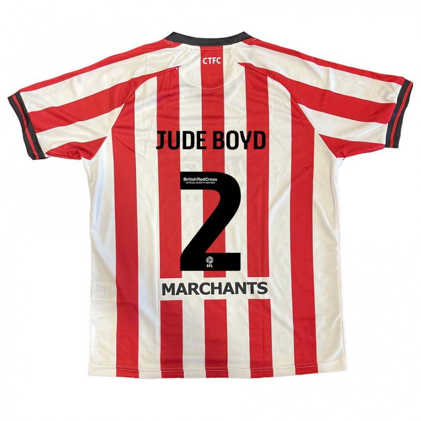 Bambino Maglia Arkell Jude-Boyd #2 Rosso Bianco Kit Gara Home 2024/25 Maglietta