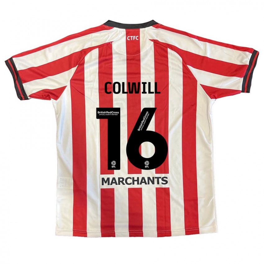 Bambino Maglia Joel Colwill #16 Rosso Bianco Kit Gara Home 2024/25 Maglietta