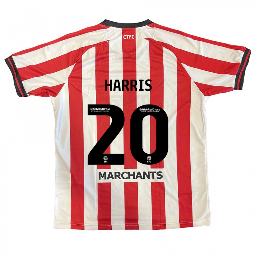 Bambino Maglia Max Harris #20 Rosso Bianco Kit Gara Home 2024/25 Maglietta