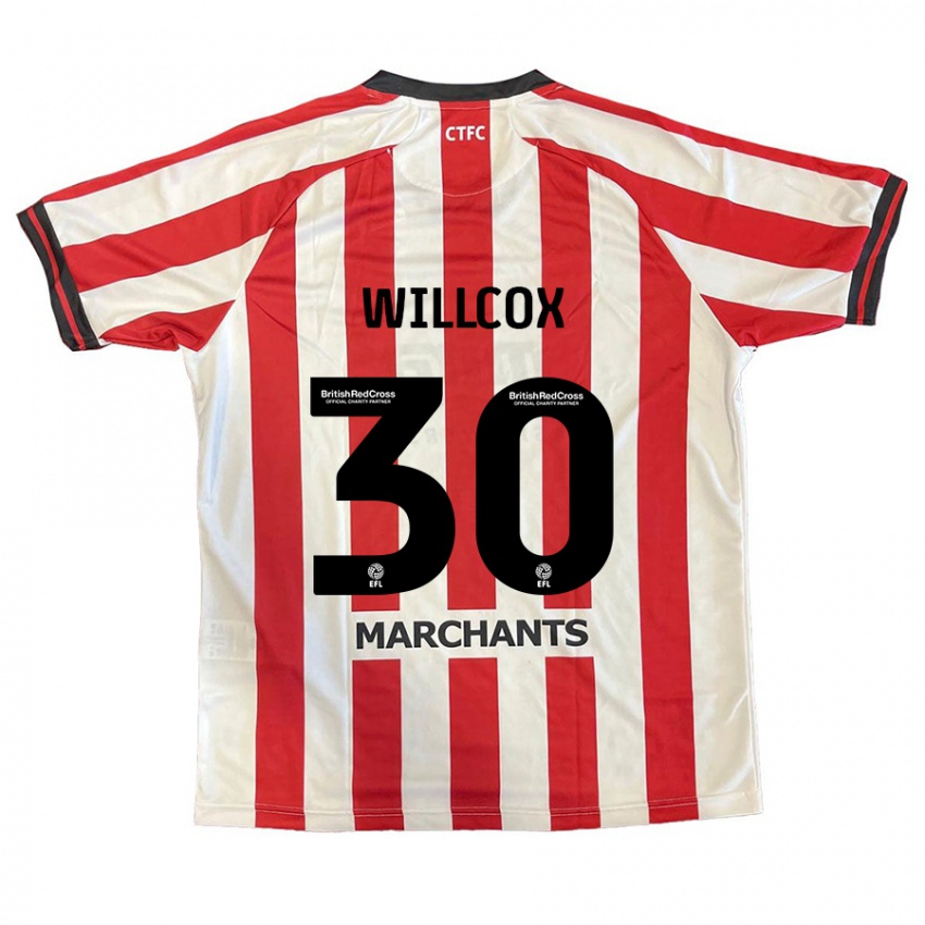 Bambino Maglia Freddy Willcox #30 Rosso Bianco Kit Gara Home 2024/25 Maglietta