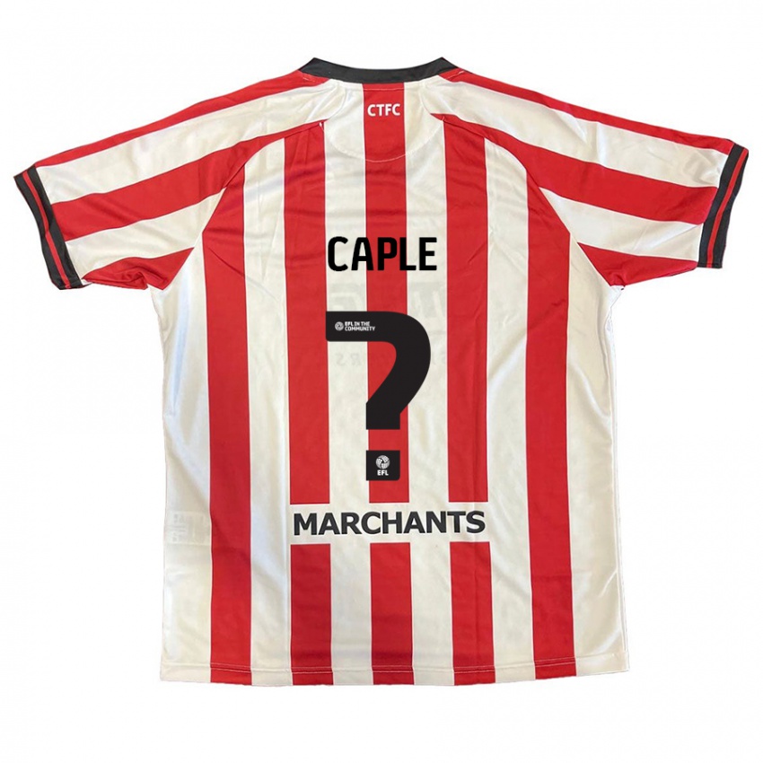 Bambino Maglia Charlie Caple #0 Rosso Bianco Kit Gara Home 2024/25 Maglietta