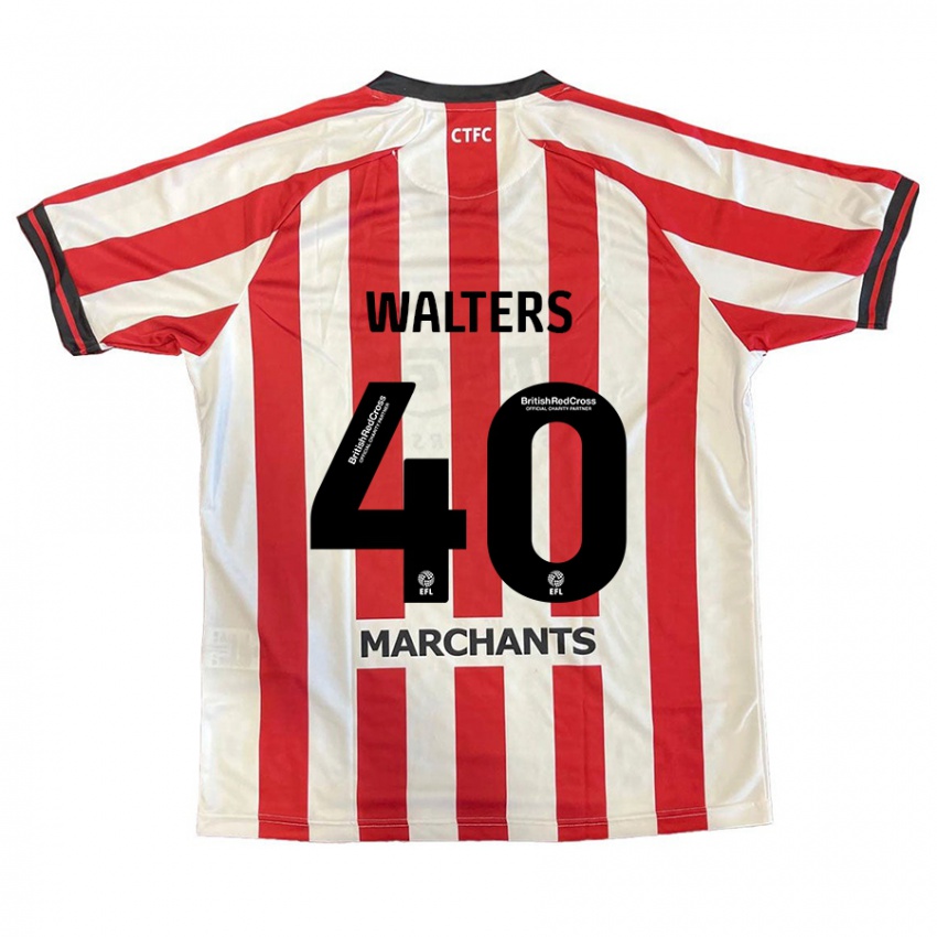 Bambino Maglia Cameron Walters #40 Rosso Bianco Kit Gara Home 2024/25 Maglietta