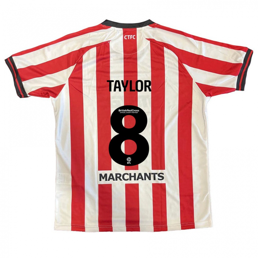 Bambino Maglia Charlie Taylor #8 Rosso Bianco Kit Gara Home 2024/25 Maglietta