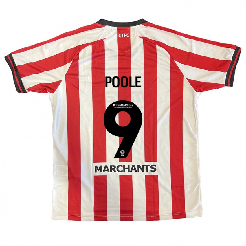 Bambino Maglia Phoebie Poole #9 Rosso Bianco Kit Gara Home 2024/25 Maglietta