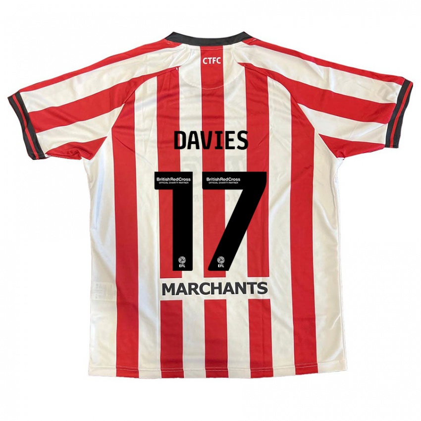 Bambino Maglia Annabel Davies #17 Rosso Bianco Kit Gara Home 2024/25 Maglietta