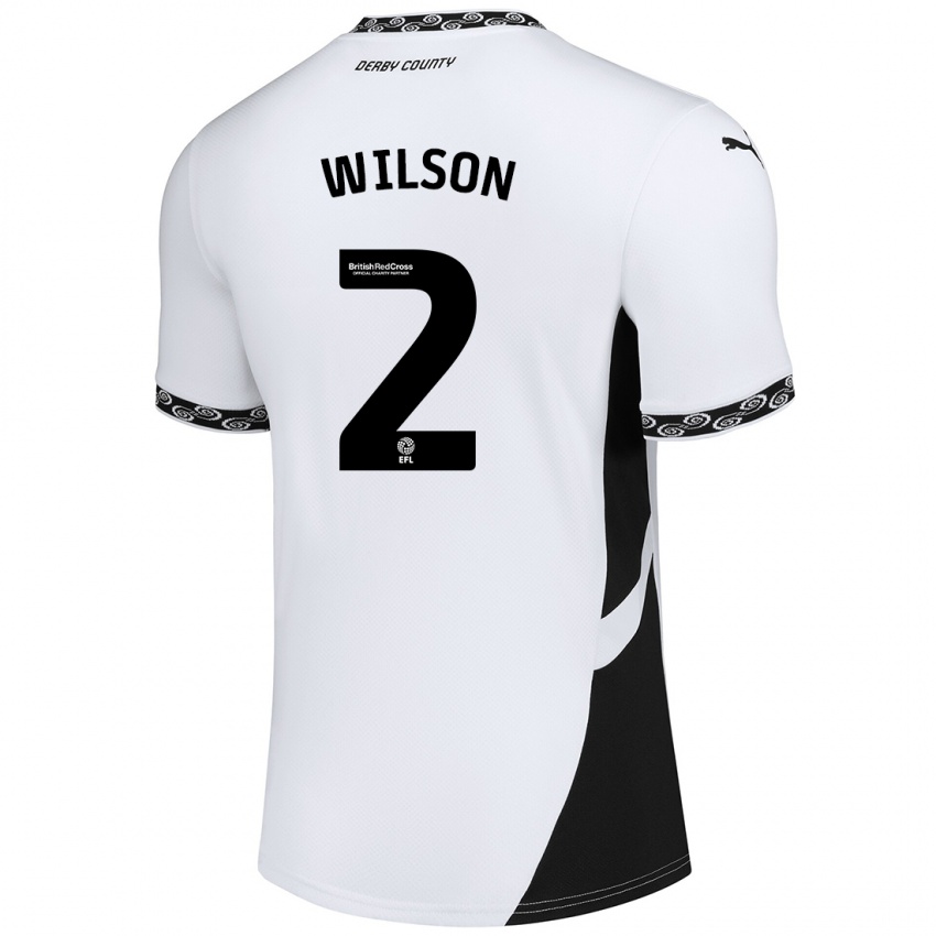 Bambino Maglia Kane Wilson #2 Bianco Nero Kit Gara Home 2024/25 Maglietta