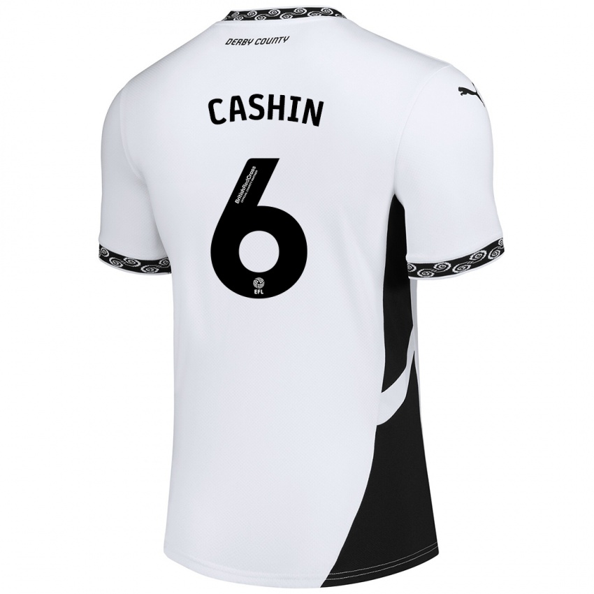 Bambino Maglia Eiran Cashin #6 Bianco Nero Kit Gara Home 2024/25 Maglietta