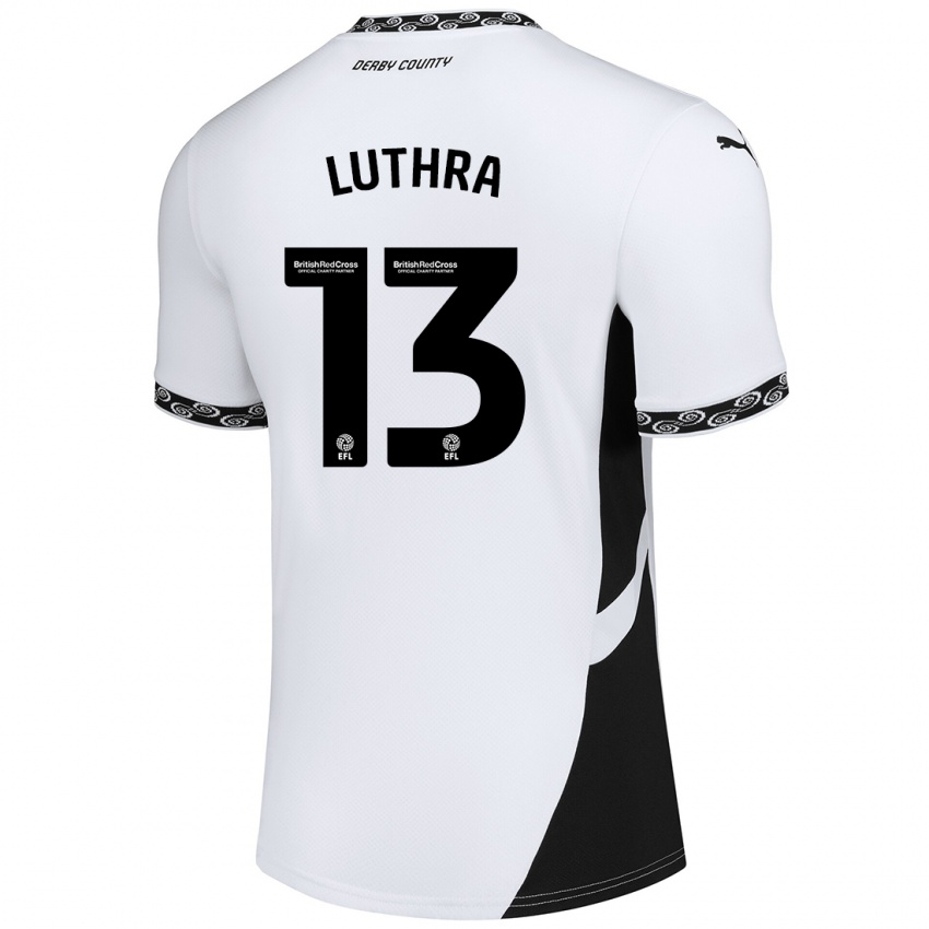 Bambino Maglia Rohan Luthra #13 Bianco Nero Kit Gara Home 2024/25 Maglietta